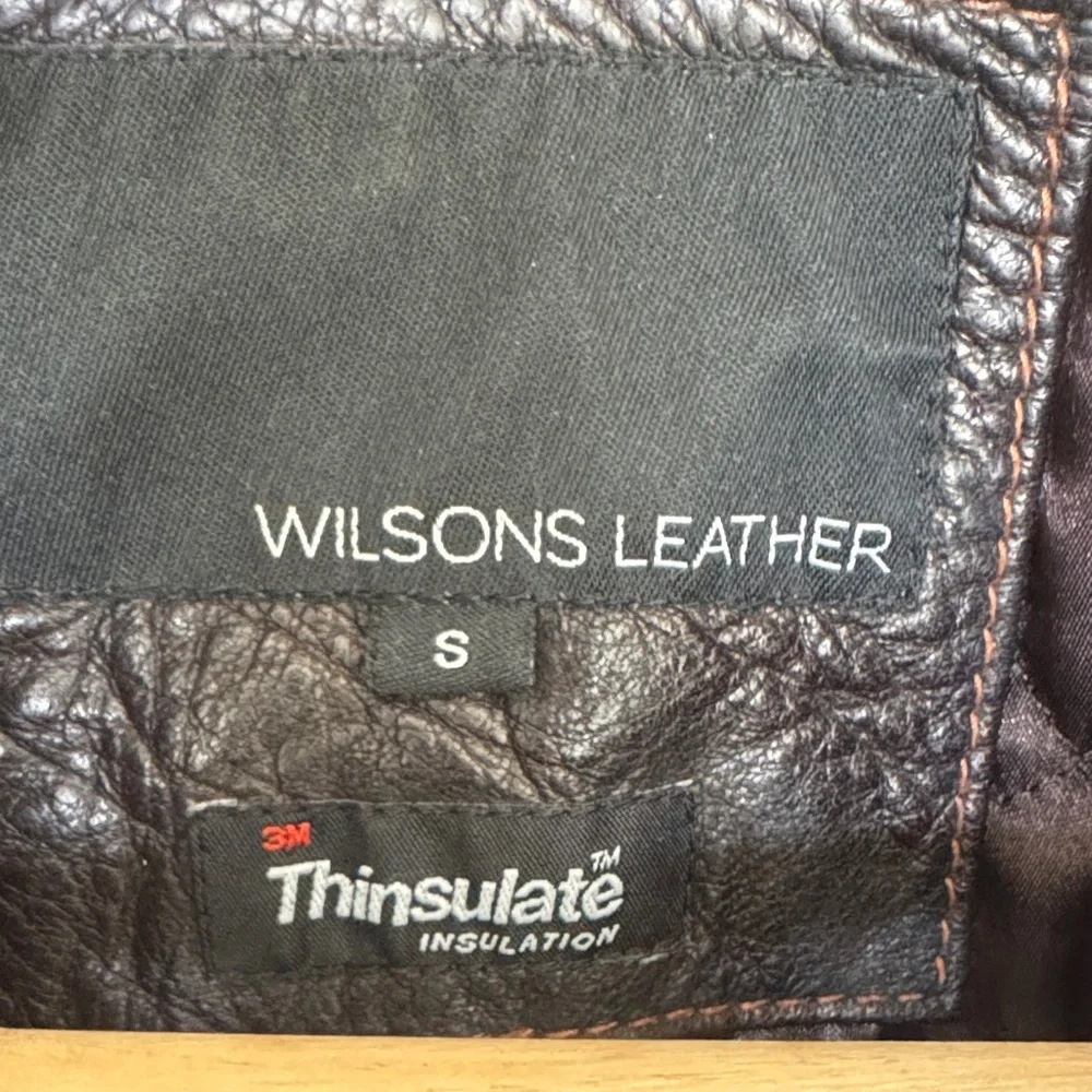 Wilsons Leather Men's Dark Brown Leather Bomber Jacket - Picture 2 of 13